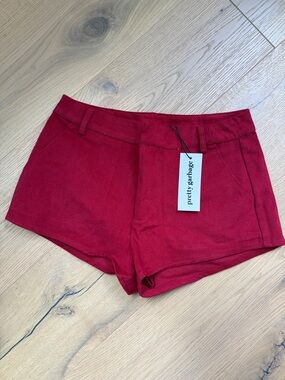Pretty Garbage NWT Red Cord Shorts